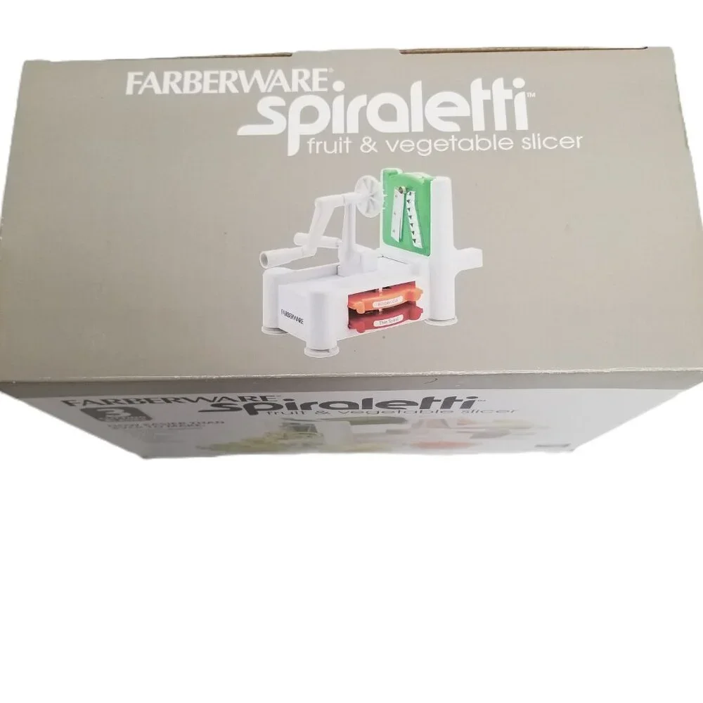 Farberware Spiraletti White Fruit Vegetable Slicer Spiralizer Kitchen Gadget